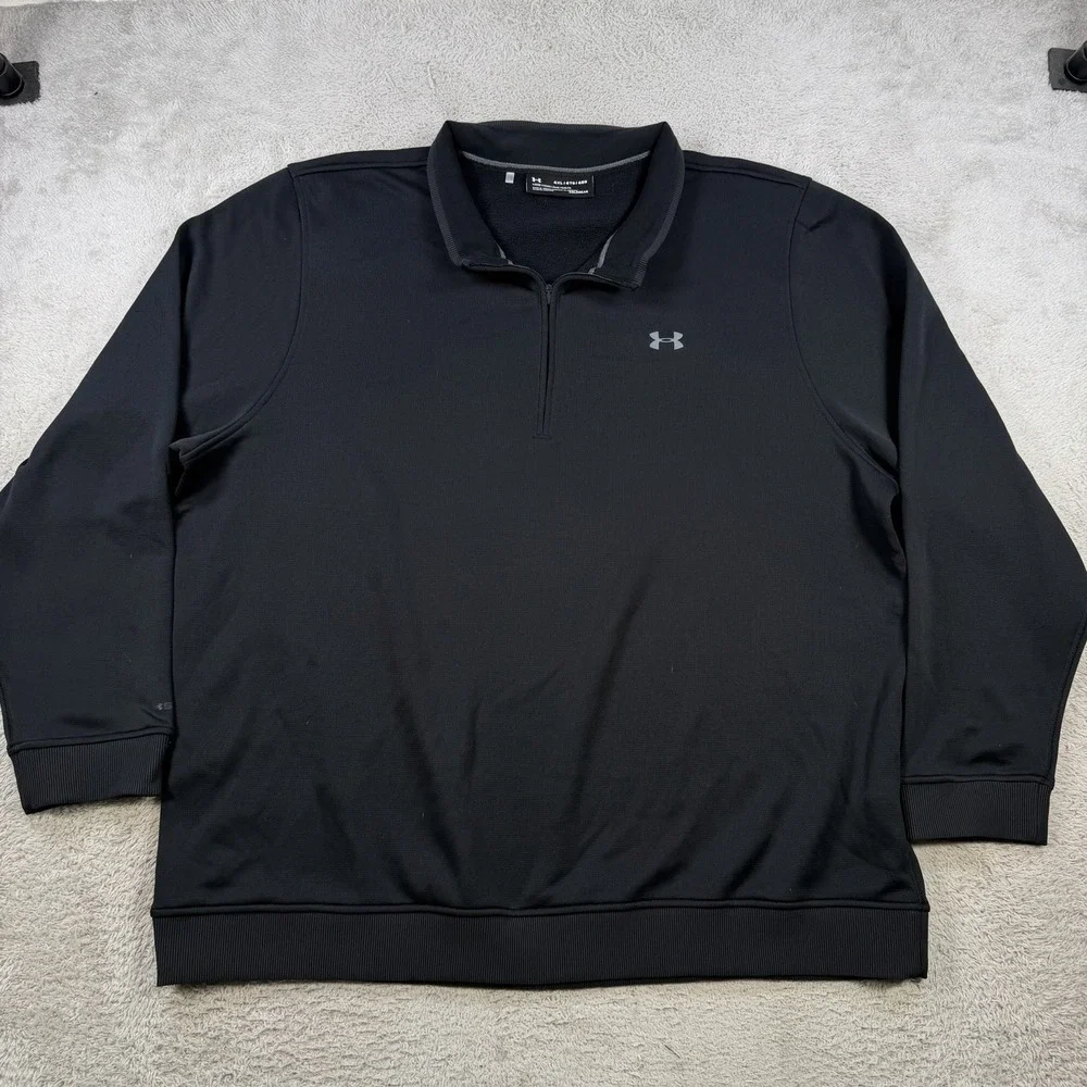 Under Armour Pullover Mens 4XL Black 1/4 Zip Coldgear Fleece Active Performance